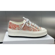 Walk'n'Dior Platform Sneaker Nude Dior Oblique Embroidered Cotton 2024