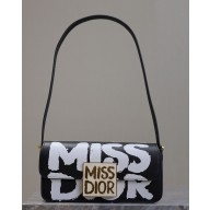 Miss Dior Flap Bag black and white Miss Dior Graffiti Printed Calfskin 2024