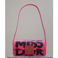 Miss Dior Flap Bag Fuchsia and Black Miss Dior Graffiti Printed Calfskin 2024