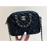  chanel Clutch With Chain Shiny Lambskin & Gold-Tone Metal Black AS5130 2024 (original quality)