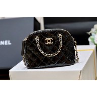  chanel Clutch With Chain Shiny Lambskin & Gold-Tone Metal Black  AS3354 2024 (original quality )