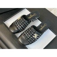 Chanel Black Quilted Leather flat slippers 03 2024