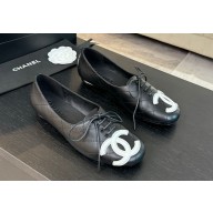 Chanel  Cambon leather ballet flats black 2024