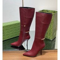 Gucci Signoria red Ladies Boots heel 10.5cm 2024