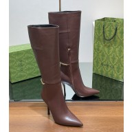 Gucci Signoria brown Ladies Boots heel 10.5cm 2024