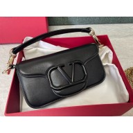 Valentino Garavani Loco Medium black Leather Shoulder Bag New 03 2024