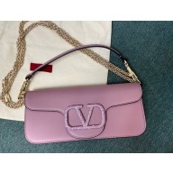 Valentino small Locò crystal-embellished shoulder bag purple 2024