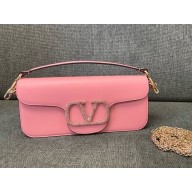 Valentino small Locò crystal-embellished shoulder bag pink 2024