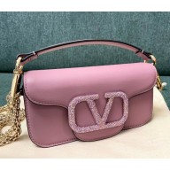 Valentino small Locò crystal-embellished shoulder bag purple 01 2024