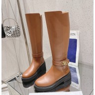 Valentino vlogo signature new leather boots brown 2024