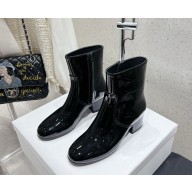 CELINE LES BOTTES TRIOMPHE ZIPPED BOOT in PATENT CALFSKIN black 2024