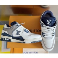 Louis Vuitton LV Trainers women's/men's  sneakers White/blue 2024