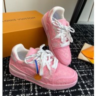 Louis Vuitton TRAINER women's/Mens Shoes Fashion Sneakers pink 2024