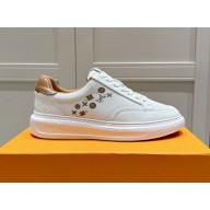 Louis Vuitton Mens Shoes Fashion Sneakers white/brown 2024