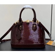 LOUIS VUITTON nano alma BB handbag wine red M40301 2024