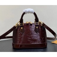LOUIS VUITTON nano alma handbag wine red M81954 2024
