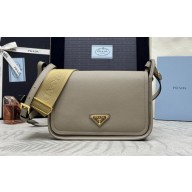 Prada Saffiano leather shoulder bag Clay Grey 1BD372 2024