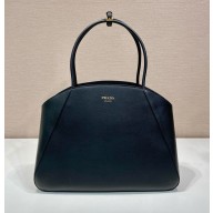 Prada Large leather tote bag black 1BG510 2024