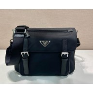 Prada Re-Nylon triangle logo-plaque shoulder bag 2VD071 2024