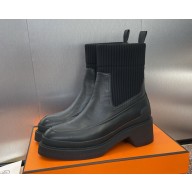Hermes autumn and winter boots heel 4.5cm black 2024