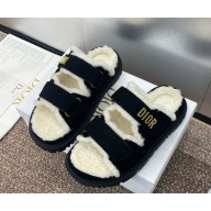 Dior Dioract Slide Black Suede Goatskin 2024
