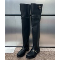 Dior D-Quest Thigh Boot Black Supple Calfskin 2024