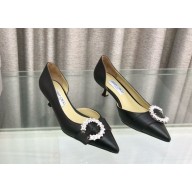 Jimmy Choo Melva Dorsay 45mm leather pumps black 2024