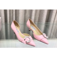 Jimmy Choo Melva Dorsay 45mm leather pumps pink 2024