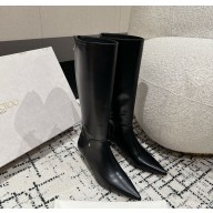 jimmy choo Agathe 40mm pointed-toe boots black 2024