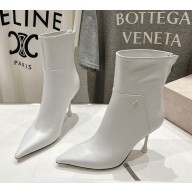 jimmy choo women's white boots heel 9.5cm 2024