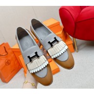 Hermes royal leather tassels brown/blue 2024