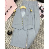 MIU MIU vest+pants grey 2025