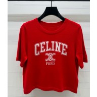 CELINE t-shirt in cotton jersey red 2025