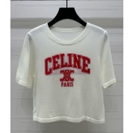 CELINE t-shirt in cotton jersey white 2025