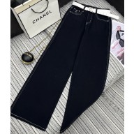 CHANEL WOMEN'S DENIM PANTS BLACK 2025