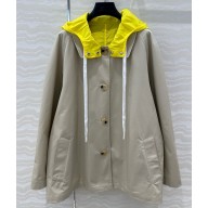 MIU MIU women's yellow and beige Double-Sided windbreaker 2025