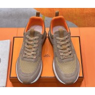 Hermes Jimmy sneaker mesh and suede goatskin 10 2025