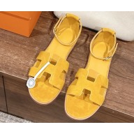 Hermes Santorini sandal in suede goatskin 04 2025