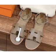 Hermes Santorini sandal in calfskin 09 2025