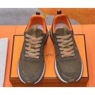 Hermes Jimmy sneaker mesh and suede goatskin 11 2025