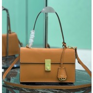 Prada softsound leather shoulder bag 1BN023 Caramel 2025