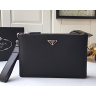 Prada saffiano leather pouch 2VF024 black 2025