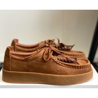 The Row women's lace-up leather Loafers brown 2025
