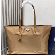 Prada Re-Edition 1978 large Re-Nylon and Saffiano leather tote bag 1BG527 Caramel 2025