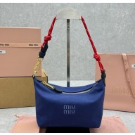 MIU MIU Gabardine pouch 5NE841 blue/red 2025