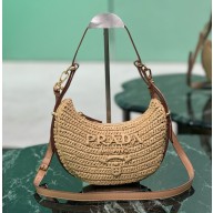 Prada knit shoulder Bag 1BC194 beige 2025