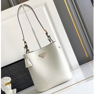 Prada Medium leather bag 1BE080 white 2025