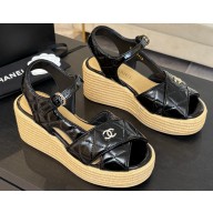 Chanel heel 12cm Platform 4cm leather with CC logo sandals 07 2025 