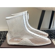Alaïa mesh ankle boots white 2025