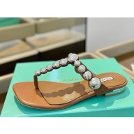 Aquazzura Maxi-tequila flat sandals brown 2025 